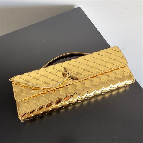 bottega veneta gold clutch replica